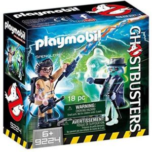 CAZAFANTASMAS Ghostbusters Spengler and Ghost Playset de Figuras de Juguete, Multicolor, 6,6 x 14,2 x 14,2 cm (Playmobil 9224)